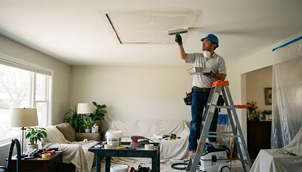 Ceiling Water Damage Repair Image 1