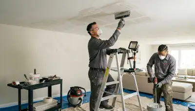 Ceiling water damage repair in a Yonkers, NY home